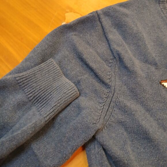 Goodthreads Tiger Blue Navy Knit Crewneck Sweater Men M Cotton - Picture 4 of 7